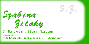 szabina zilahy business card